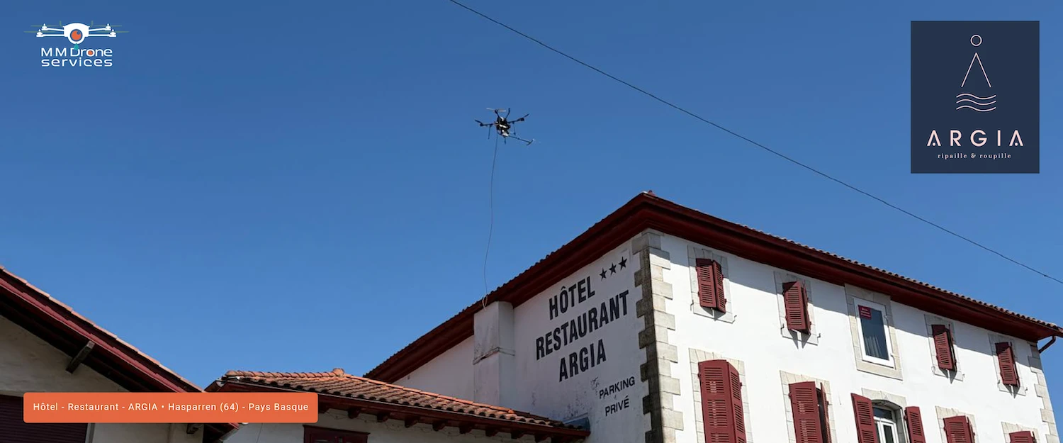 Nettoyage et Traitement Toitures plus terrasse piscine - Argia • M.M Drone Service